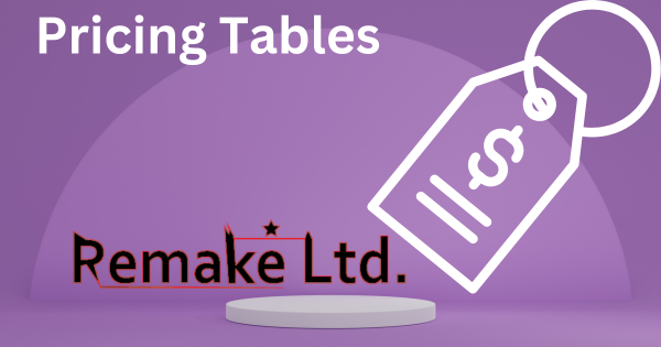 Pricing Tables